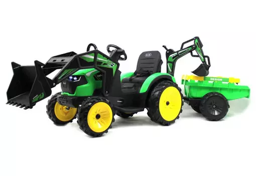 Электромобиль RiverToys экскаватор-погрузчик A777MP