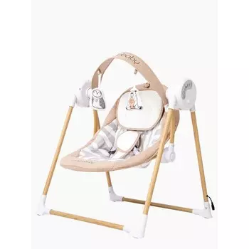 Электронные качели AmaroBaby Wooden Swing