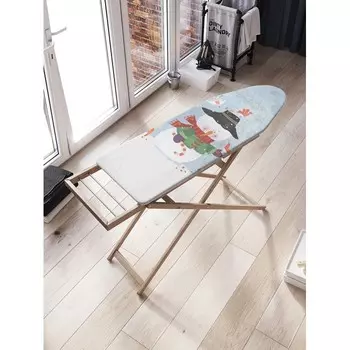 JoyArty Чехол для гладильной доски Дружелюбный снеговик 136х50 см