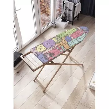 JoyArty Чехол для гладильной доски Кошачья площадь 136х50 см