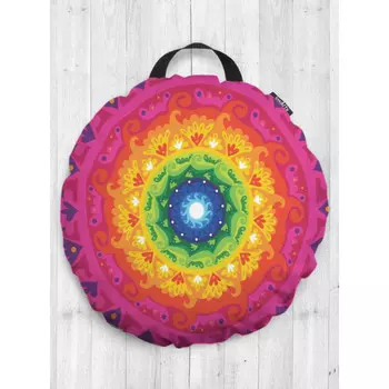JoyArty Декоративная подушка сидушка Цвета чакр 52 см
