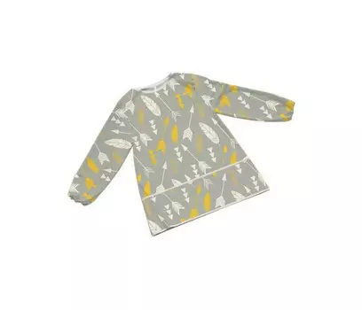 JoyArty Фартук детский Косые стрелы с перьями с рукавами для рисования 1-2 лет
