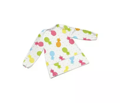 JoyArty Фартук детский Радужные ананасы с рукавами для рисования 1-2 лет