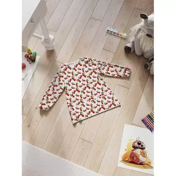 JoyArty Фартук детский с рукавами для рисования Спелые вишни 5-7 лет