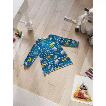 JoyArty Фартук детский с рукавами для рисования Маленький космонавт 1-2 лет