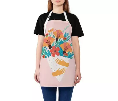 JoyArty Фартук кухонный Букетные объятия 65x65 см