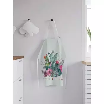 JoyArty Фартук женский для готовки Букет из кактусов 65х65х28 см