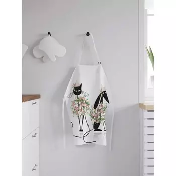 JoyArty Фартук женский для готовки Цветочные питомцы 65х65х28 см