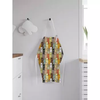 JoyArty Фартук женский для готовки Котятки 65х65х28 см