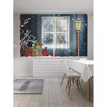 JoyArty Фотошторы для кухни и спальни Игрушки у окна 180х145 см