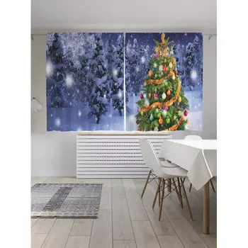 JoyArty Фотошторы для кухни и спальни Лесная красавица 180х145 см