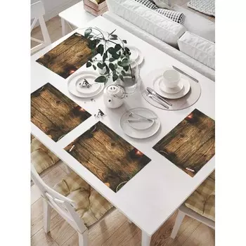 JoyArty Комплект салфеток для сервировки стола Долгожданное рождество 46х32 см 4 шт.
