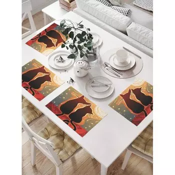JoyArty Комплект салфеток для сервировки стола Мечтающие коты 46х32 см 4 шт.