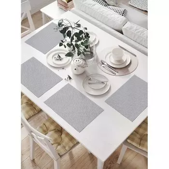 JoyArty Комплект салфеток для сервировки стола Серая монотонность 46х32 см 4 шт.