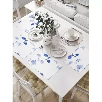 JoyArty Комплект салфеток для сервировки стола Стая рыб 46х32 см 4 шт.