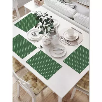 JoyArty Комплект тканевых салфеток Елочки наив 46x32 см 4 шт.
