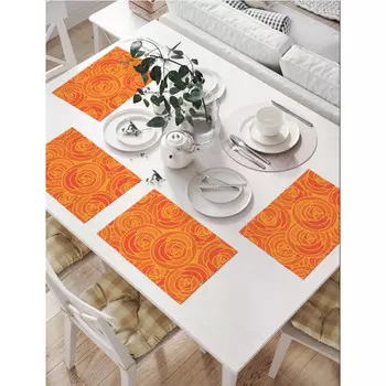 JoyArty Комплект тканевых салфеток Геометрические розы 46x32 см 4 шт.
