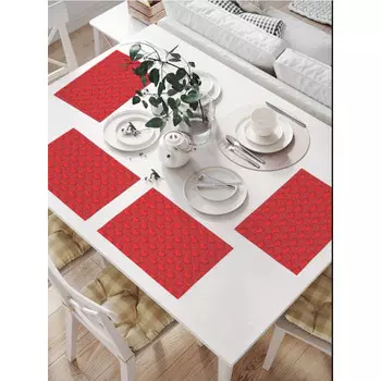 JoyArty Комплект тканевых салфеток Мозайка из сердец 46x32 см 4 шт.