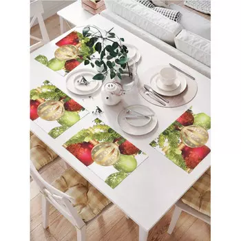 JoyArty Комплект тканевых салфеток Новогодний блеск 46x32 см 4 шт.