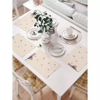 JoyArty Комплект тканевых салфеток Одуванчик в полете 46x32 см 4 шт.