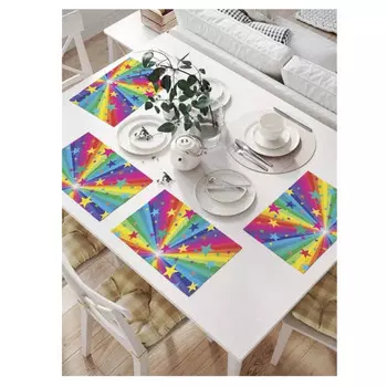 JoyArty Комплект тканевых салфеток Притяжение звезд 46x32 см 4 шт.