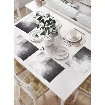 JoyArty Комплект тканевых салфеток Призма моно 46x32 см 4 шт.