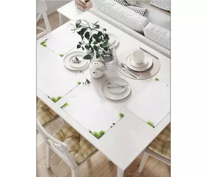 JoyArty Комплект тканевых салфеток Рождественская рамка 46x32 см 4 шт.