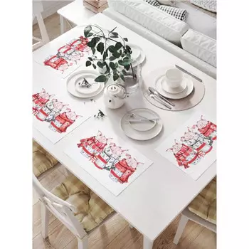 JoyArty Комплект тканевых салфеток Три поросенка 46x32 см 4 шт.
