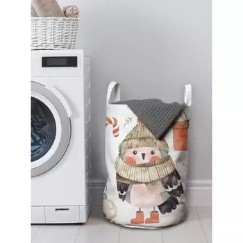 JoyArty Корзина для хранения вещей Рождественская сова 50x35 см