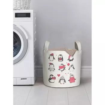JoyArty Корзина для хранения вещей Выбери своего пингвина 35x35 см