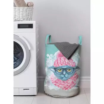 JoyArty Корзина для хранения вещей Зимняя прогулка кошечки 50x35 см