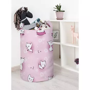 JoyArty Корзина для игрушек Цветочные коты 40x60 см