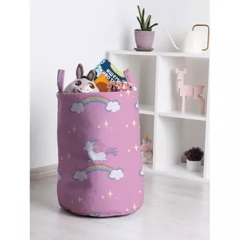 JoyArty Корзина для игрушек Единорог на радуге 50x35 см