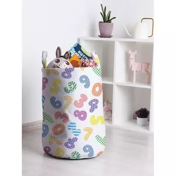 JoyArty Корзина для игрушек Геометрические цифры 50x35 см