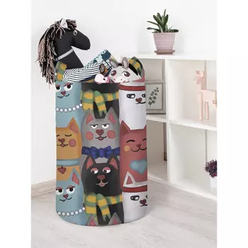 JoyArty Корзина для игрушек Колоритные котики 40x60 см