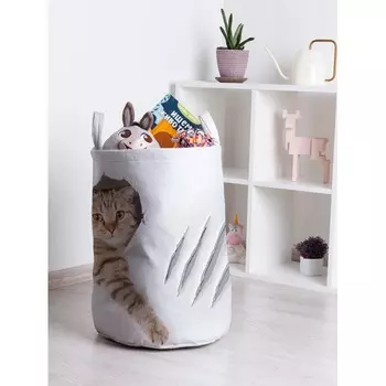 JoyArty Корзина для игрушек Кот с царапиной 50x35 см