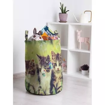 JoyArty Корзина для игрушек Котята с пузырями 50x35 см
