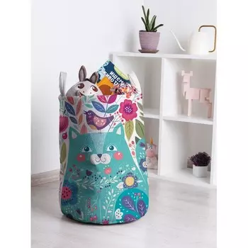 JoyArty Корзина для игрушек Счастливый котик 50x35 см