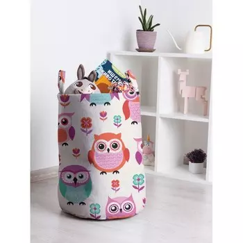 JoyArty Корзина для игрушек Воспитанные совы 50x35 см