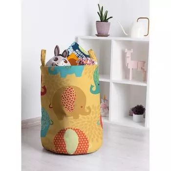 JoyArty Корзина для игрушек Яркие слоники 50x35 см