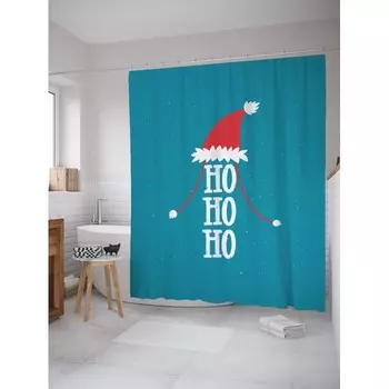 JoyArty Штора для ванной Хо-хо-хо в новогоднюю ночь 180х200 см