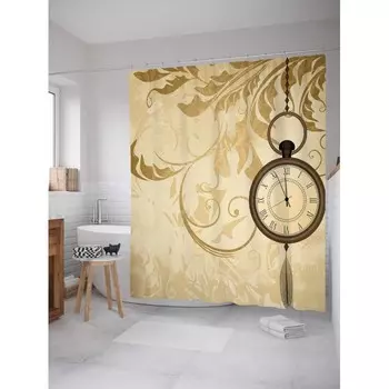 JoyArty Штора для ванной Старинные часы 180х200 см