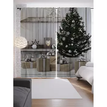JoyArty Шторы с фотопечатью Аккуратные подарки из сатена 290х265 см