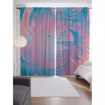 JoyArty Шторы с фотопечатью Небесная клякса из сатена 290х265 см