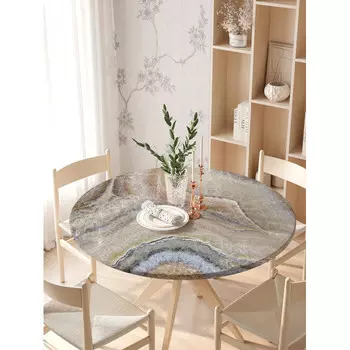 JoyArty Скатерть на кухонный стол Камень оникс 120-105 см