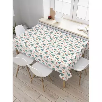 JoyArty Скатерть на кухонный стол Лисицы в лесу 145x120 см