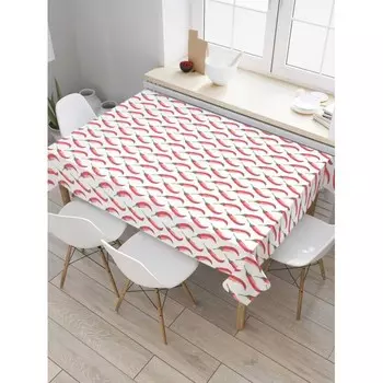 JoyArty Скатерть на кухонный стол Острые перчики 145x120 см