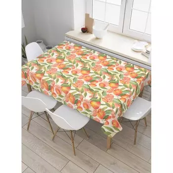 JoyArty Скатерть на кухонный стол Сочные мандарины 145x120 см