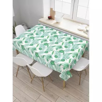 JoyArty Скатерть на кухонный стол Тропические листья 145x120 см
