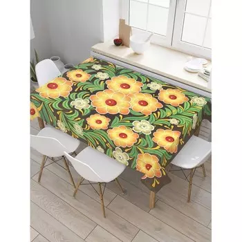 JoyArty Скатерть прямоугольная из сатена Райские узоры 180x145